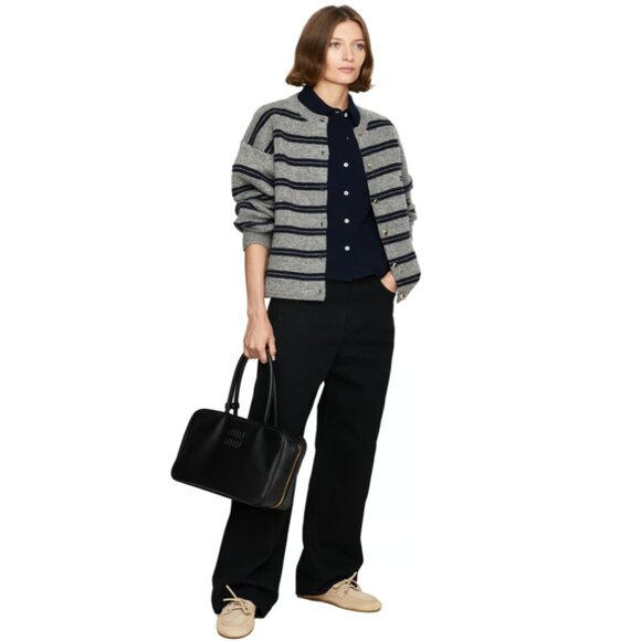 MIU MIU  Women Wool And Cashmere Cardigan In Gray - Picture 1 of 12